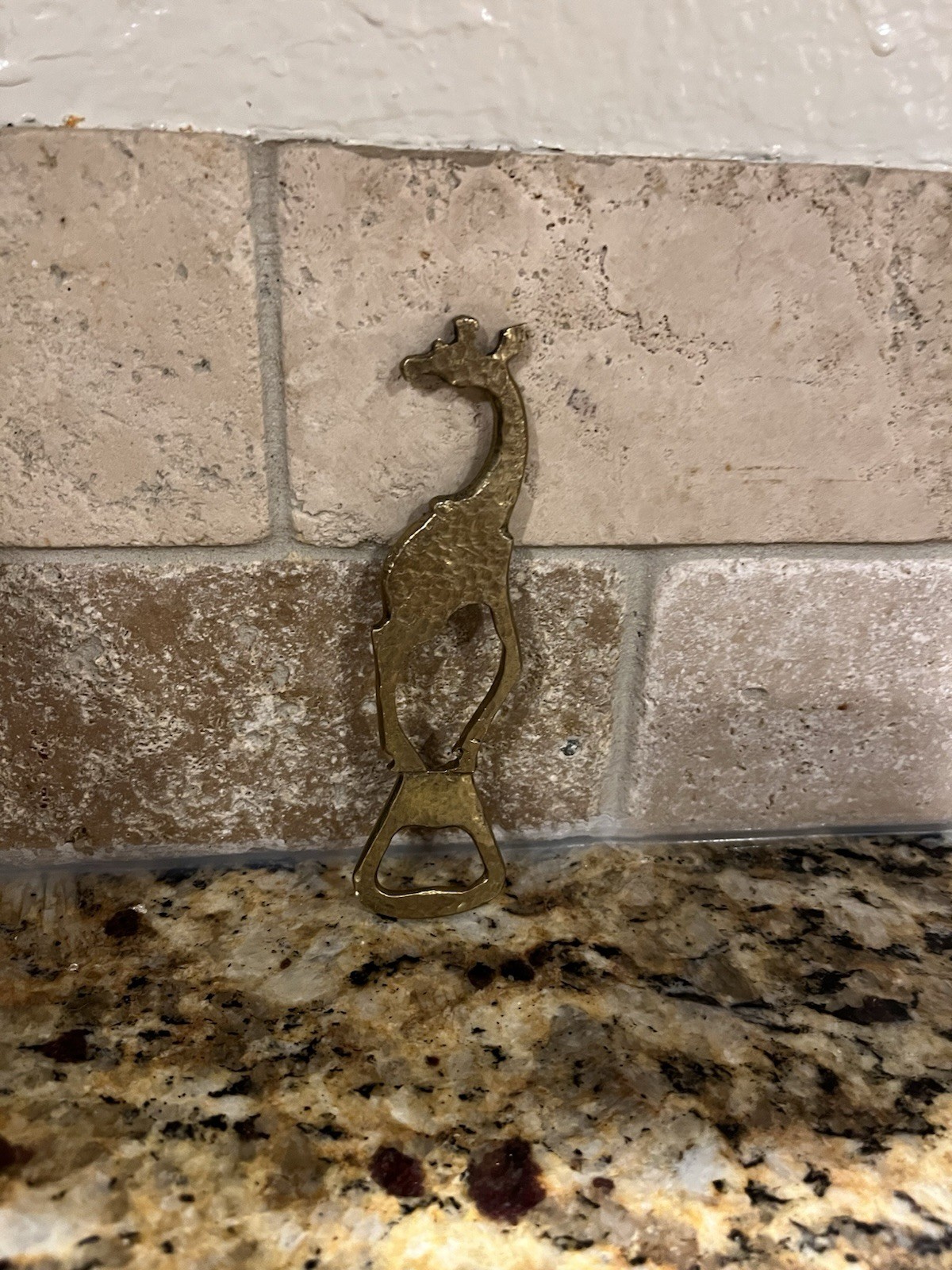 Brass Giraffe Bottle Opener