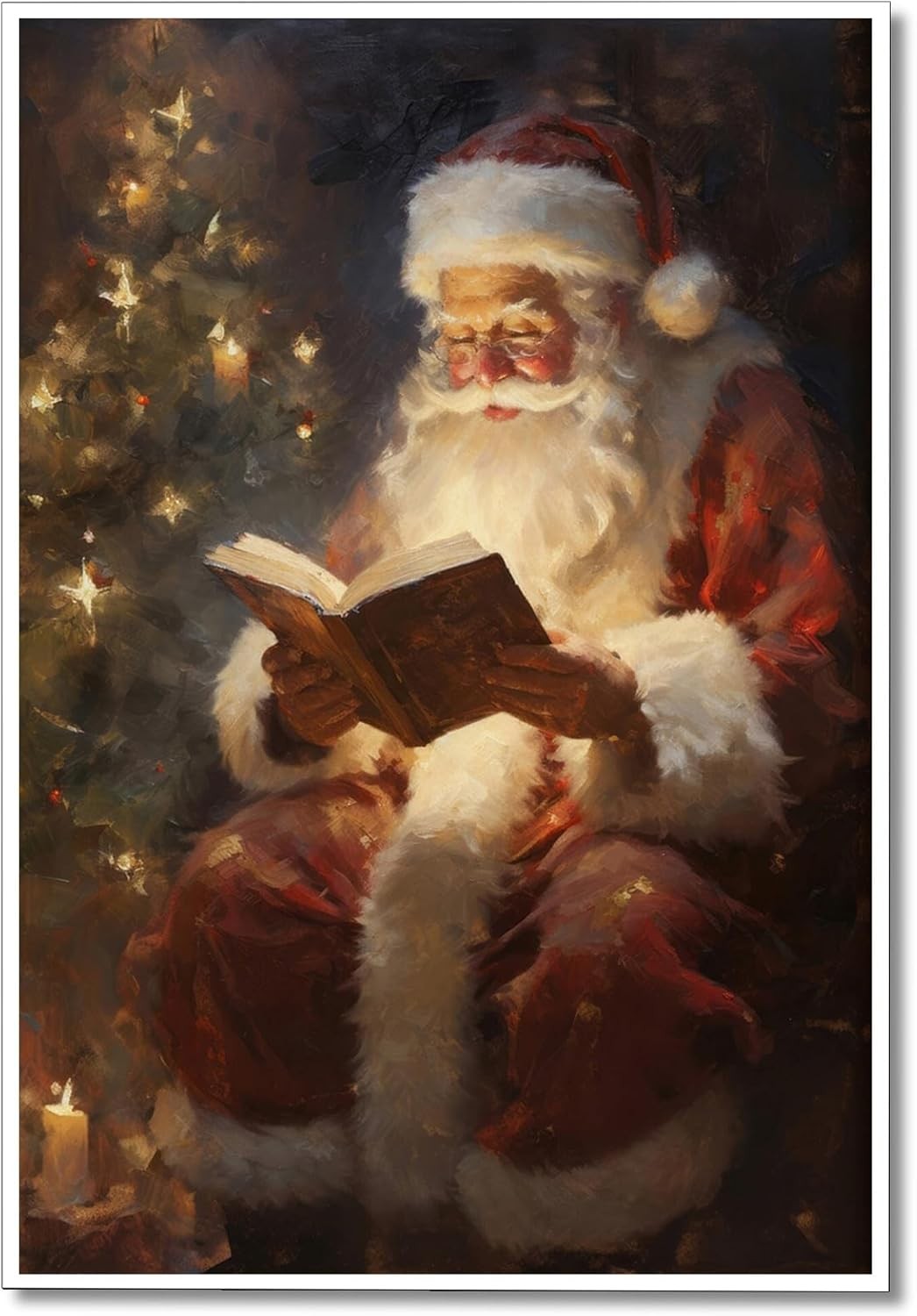 Wodkodnxy Vintage Christmas Canvas Wall Art - Santa Claus 12L x 16W, claus