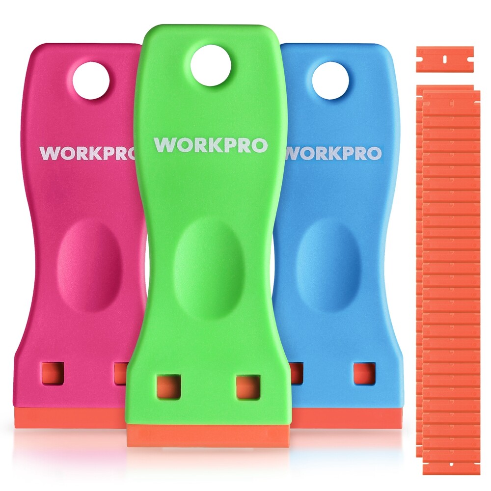 Sticker Remover Tool 120Pcs Plastic Razor Blades 3PC Plastic Razor Blade Scraper