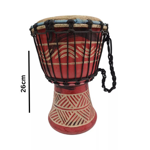 Wooden Drum (Djembe) Size : Height-26cm x Top Diameter-17cm