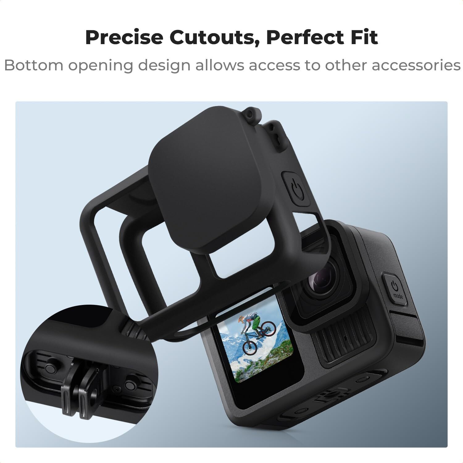K&F Concept Silicone Protective Case Set Screen Protector for GOPRO Hero 13