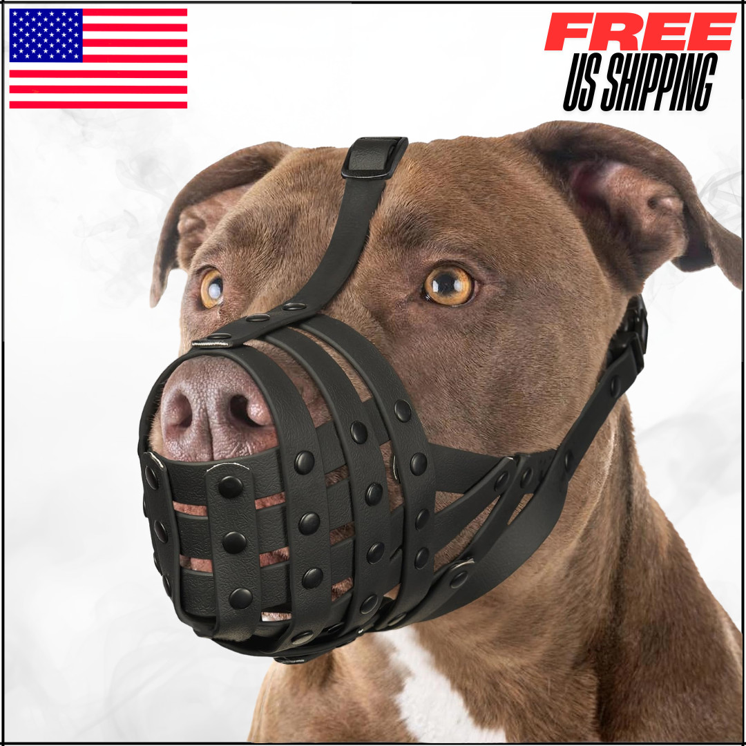 Basket Muzzle For Pitbull Rottweiler Staffordshire Terrier Dogs Large Medium