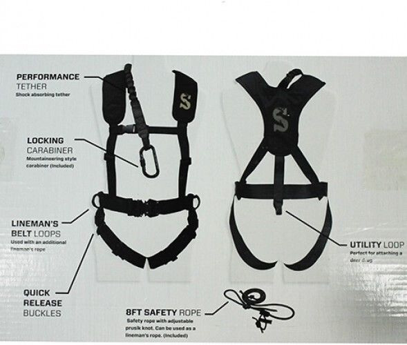 Summit Treestands SU83088 Safety Harness for Men, Medium - Black
