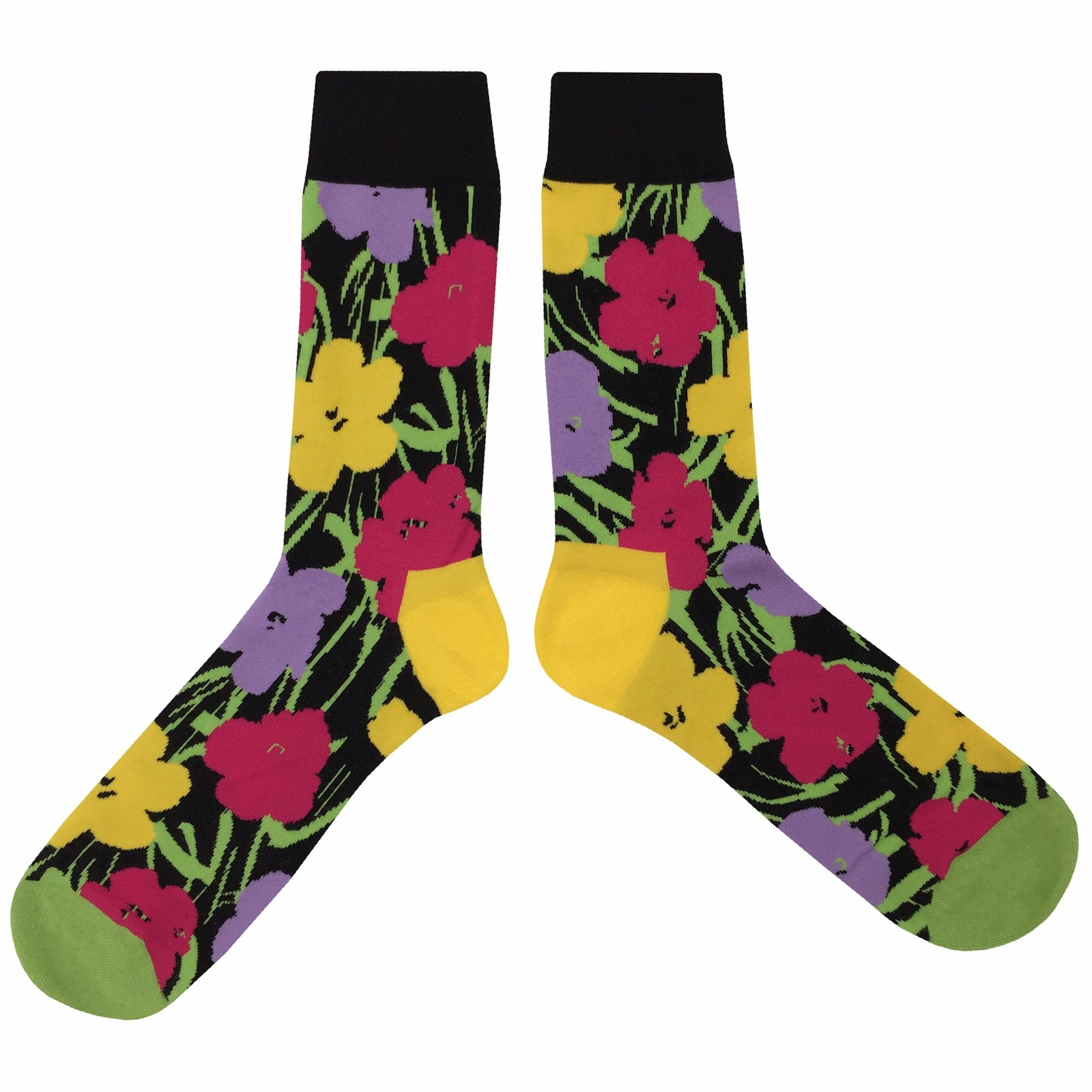 NWT Flower Fun Dress Socks Novelty Men 8-12 Multicolor Crazy Fun Sockfly