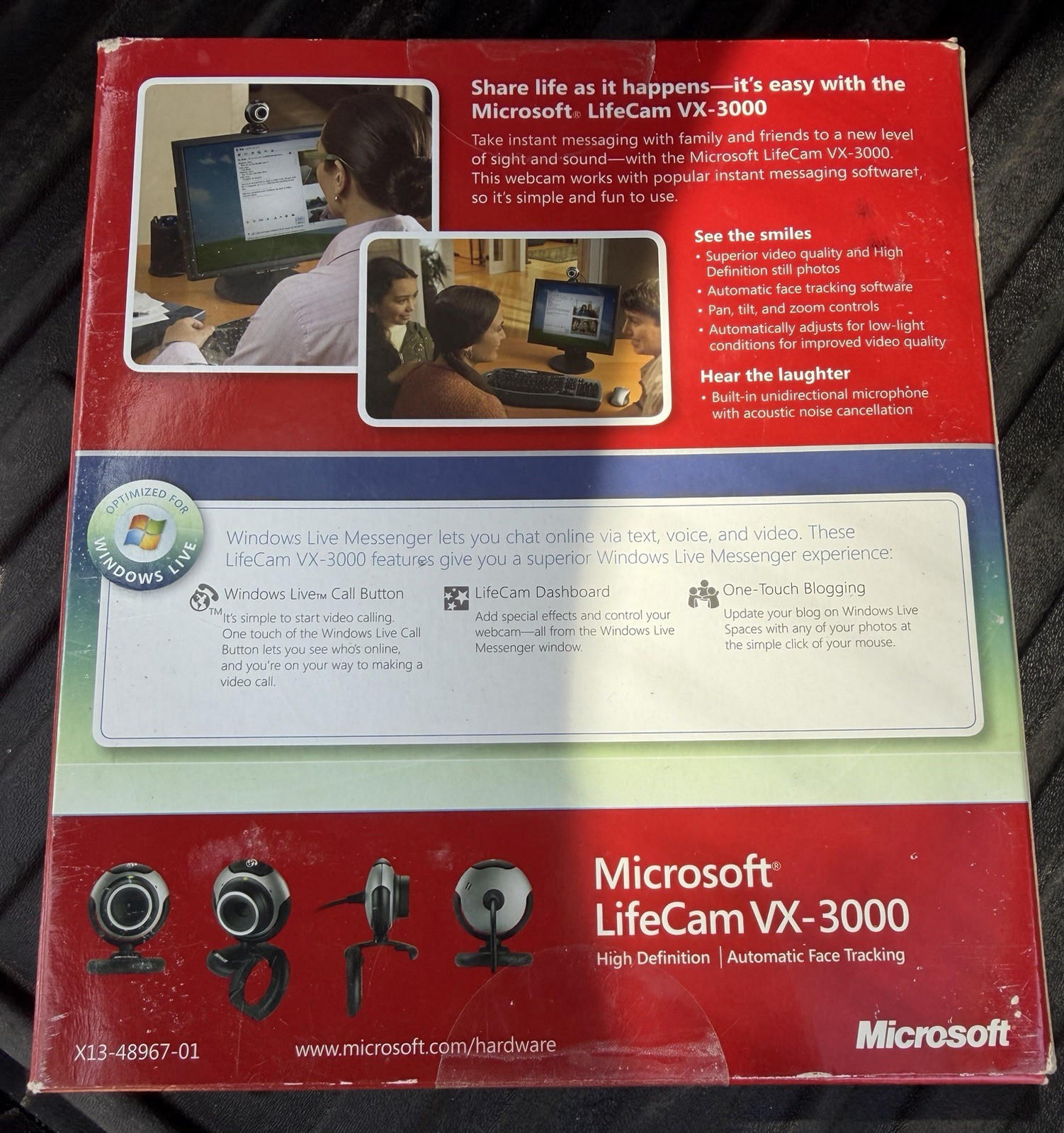 Microsoft LifeCam VX-3000 Webcam Computer Camera New