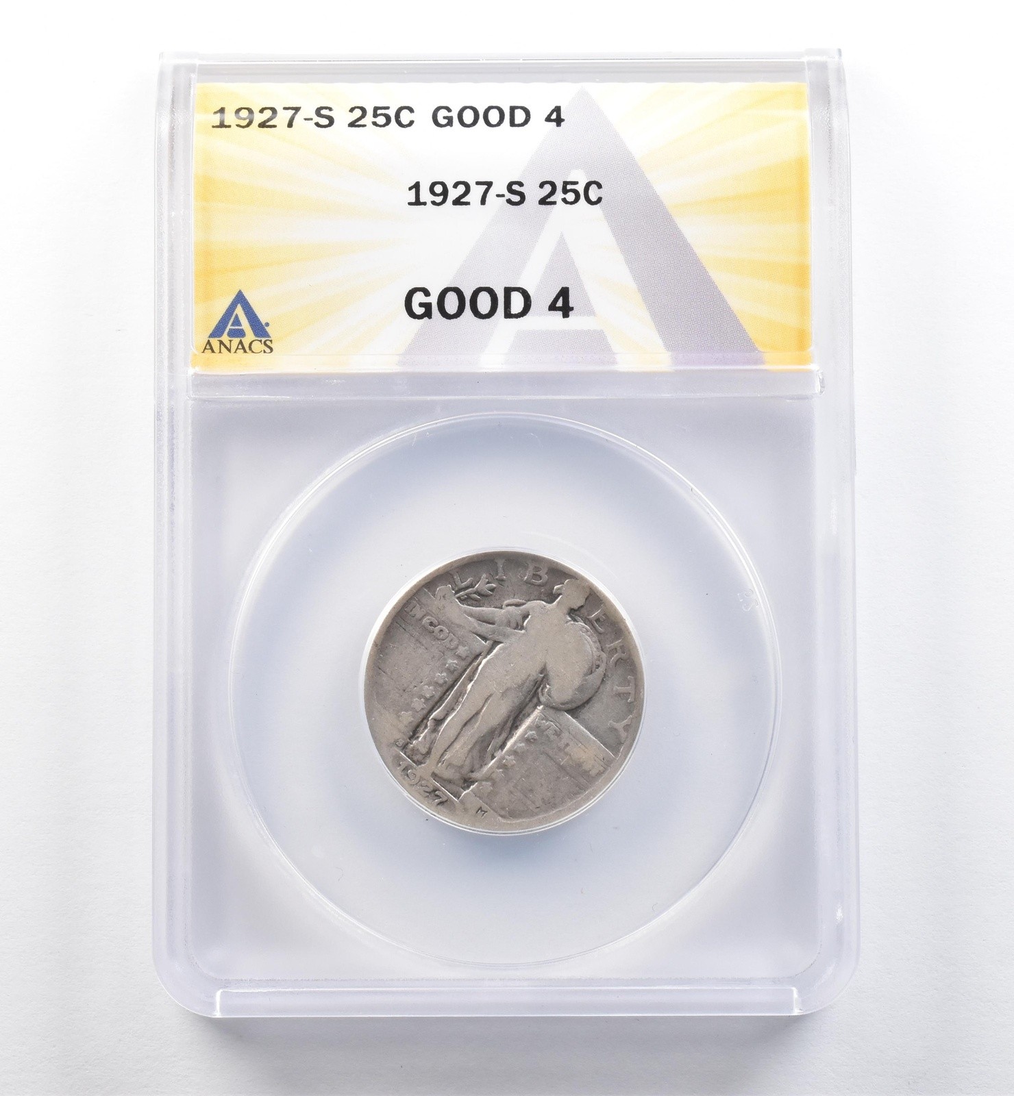 1927-S Standing Liberty Quarter Good 4 ANACS Lowball *6056