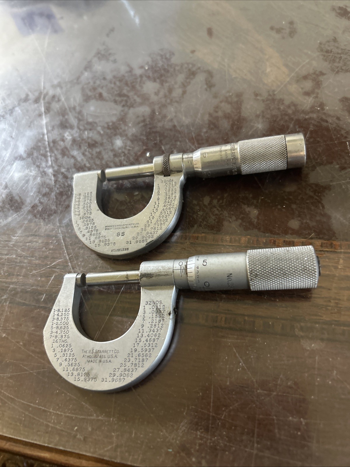 LS Starrett & Brown & Sharpe 0-1” Outside Micrometers (MC1)