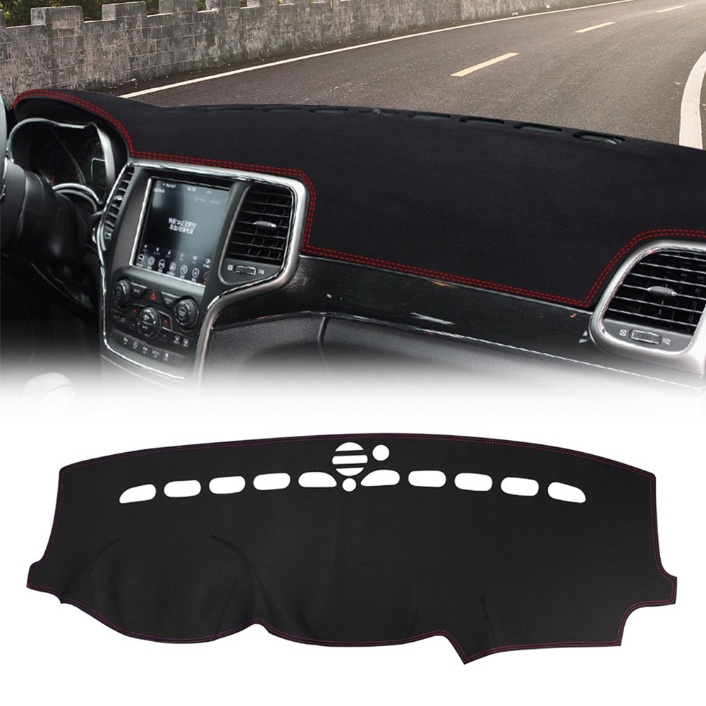 For Grand Cherokee Red Leather Dashmat Dash Cover Dashboard Mat Car Interior Pad