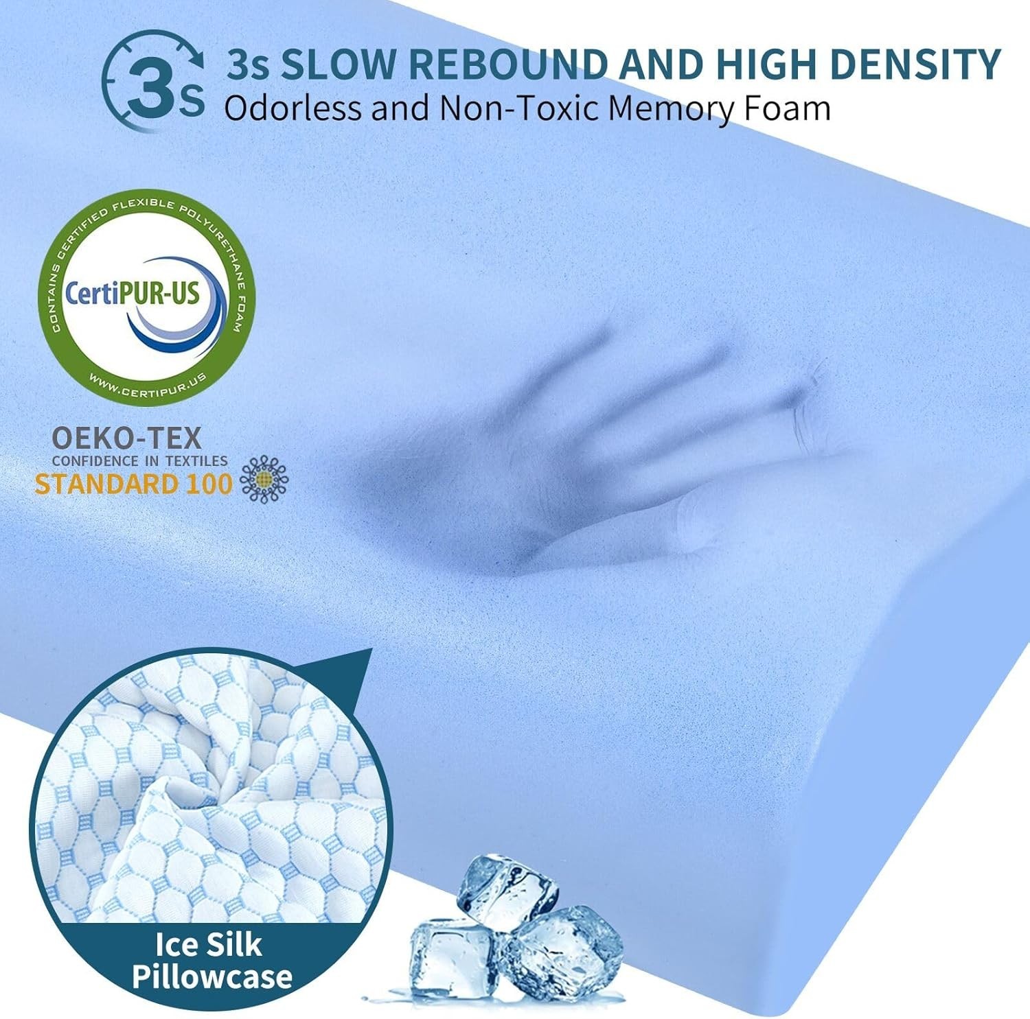 Breathable Adjustable Neck Pillow - Memory Foam Support for All Sleep Styles