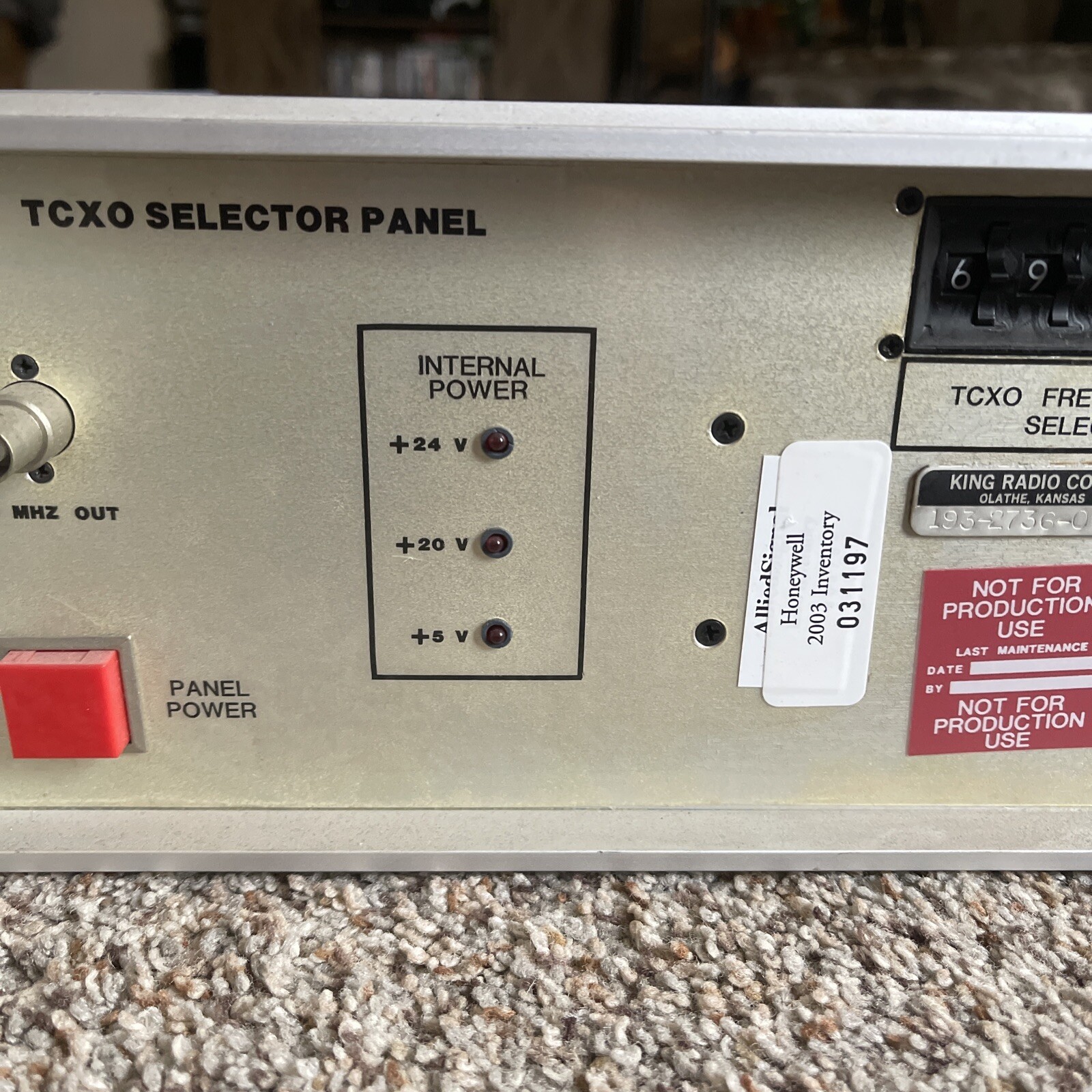BENDIX KING TCXO Selector Panel Frequency Select Avionics