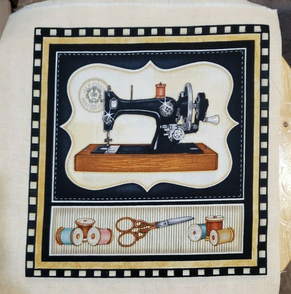 Fabric Squares, 9x9 Dan Morris, OOP, Hard to find, Sewing Machines