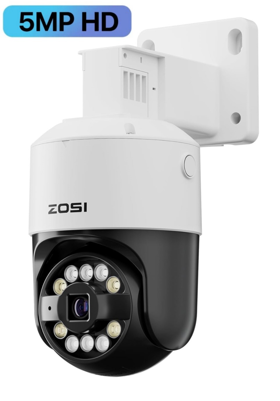 ZOSI 5MP POE PT Security IP Camera Audio Auto Track Color Night AI Face Detect