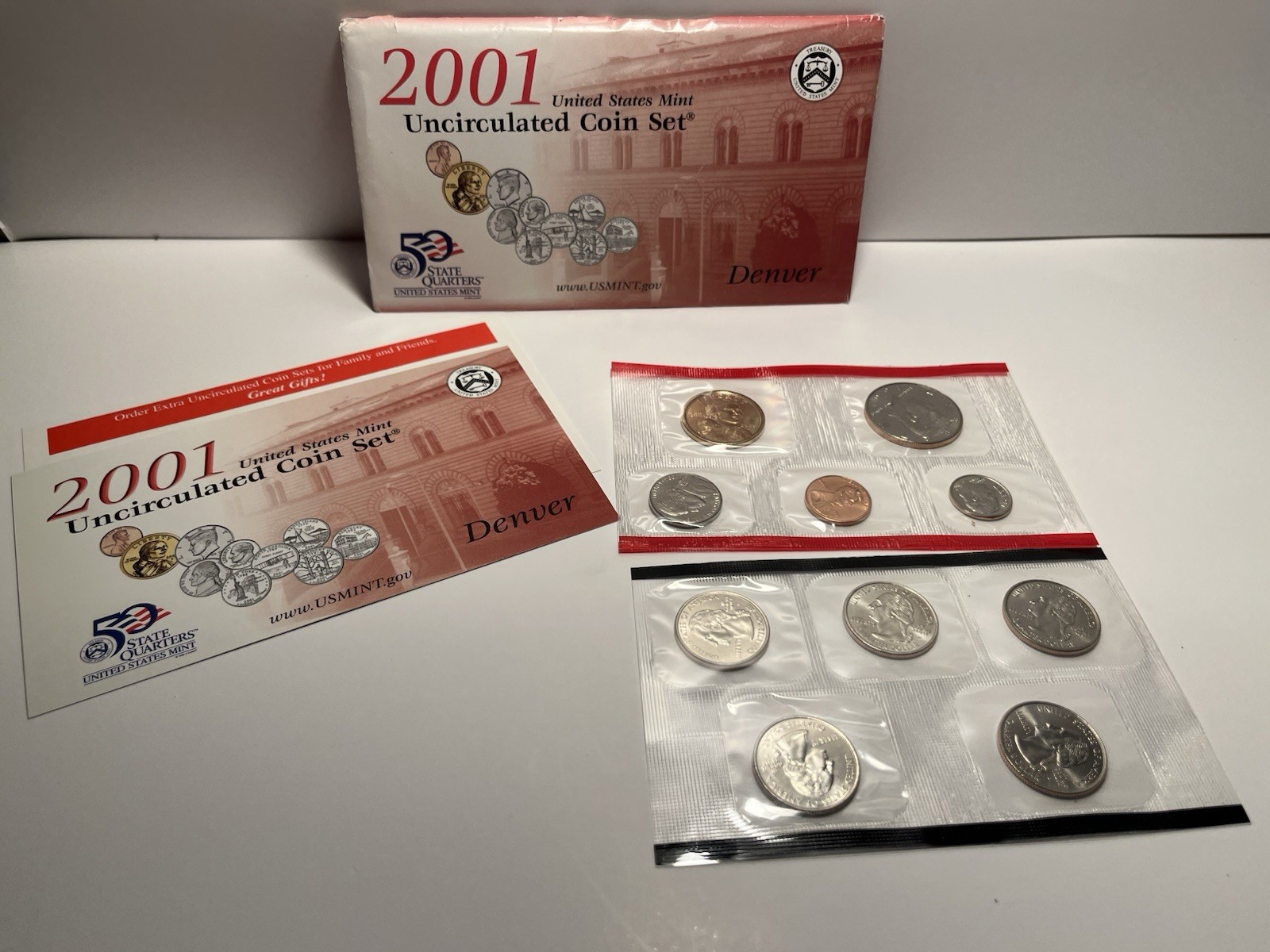 2001 United States Mint Uncirculated Coin Set 10 Coins D DENVER Mark