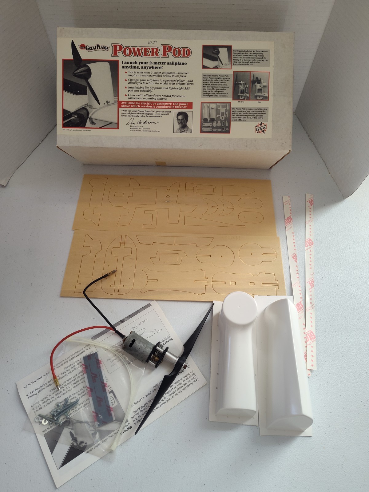 VTG NOS Great Planes Power Pod 2 meter Sailplane RC radio control motor PPODO1