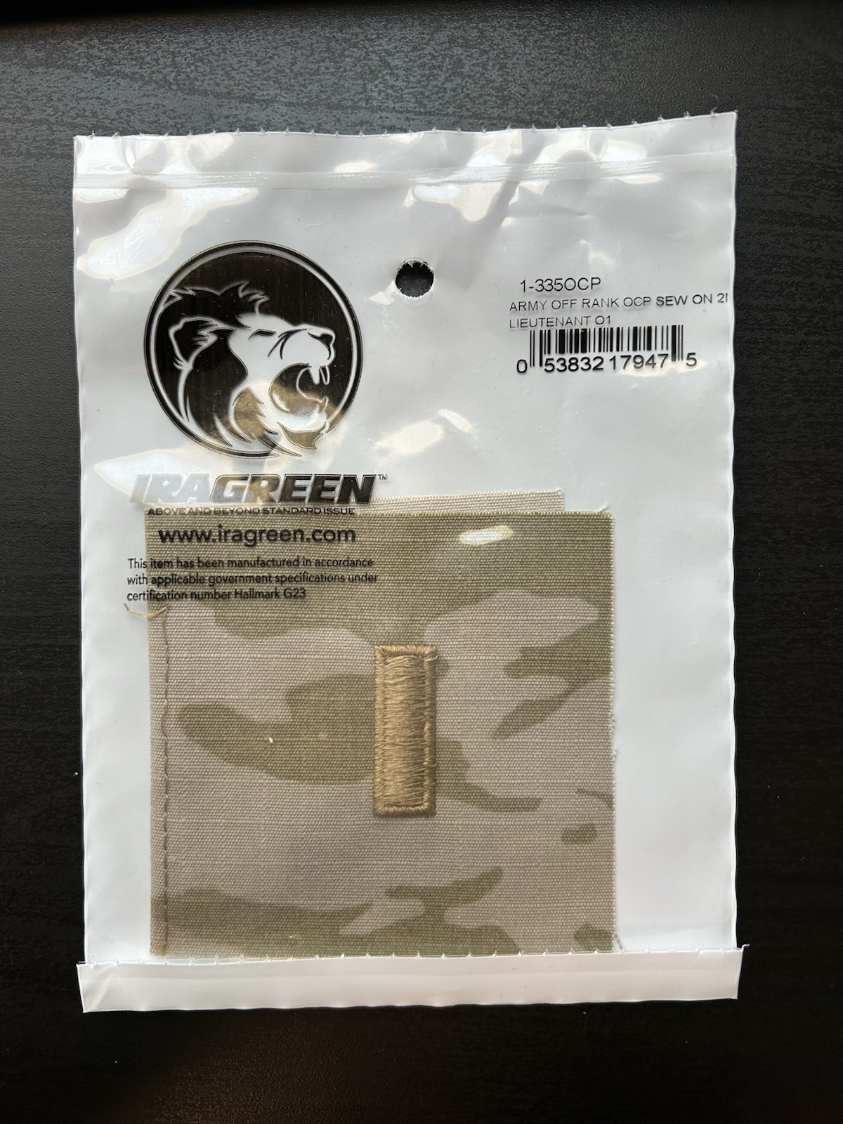 US Army 2LT OCP Sew On Patches (2 Pack)