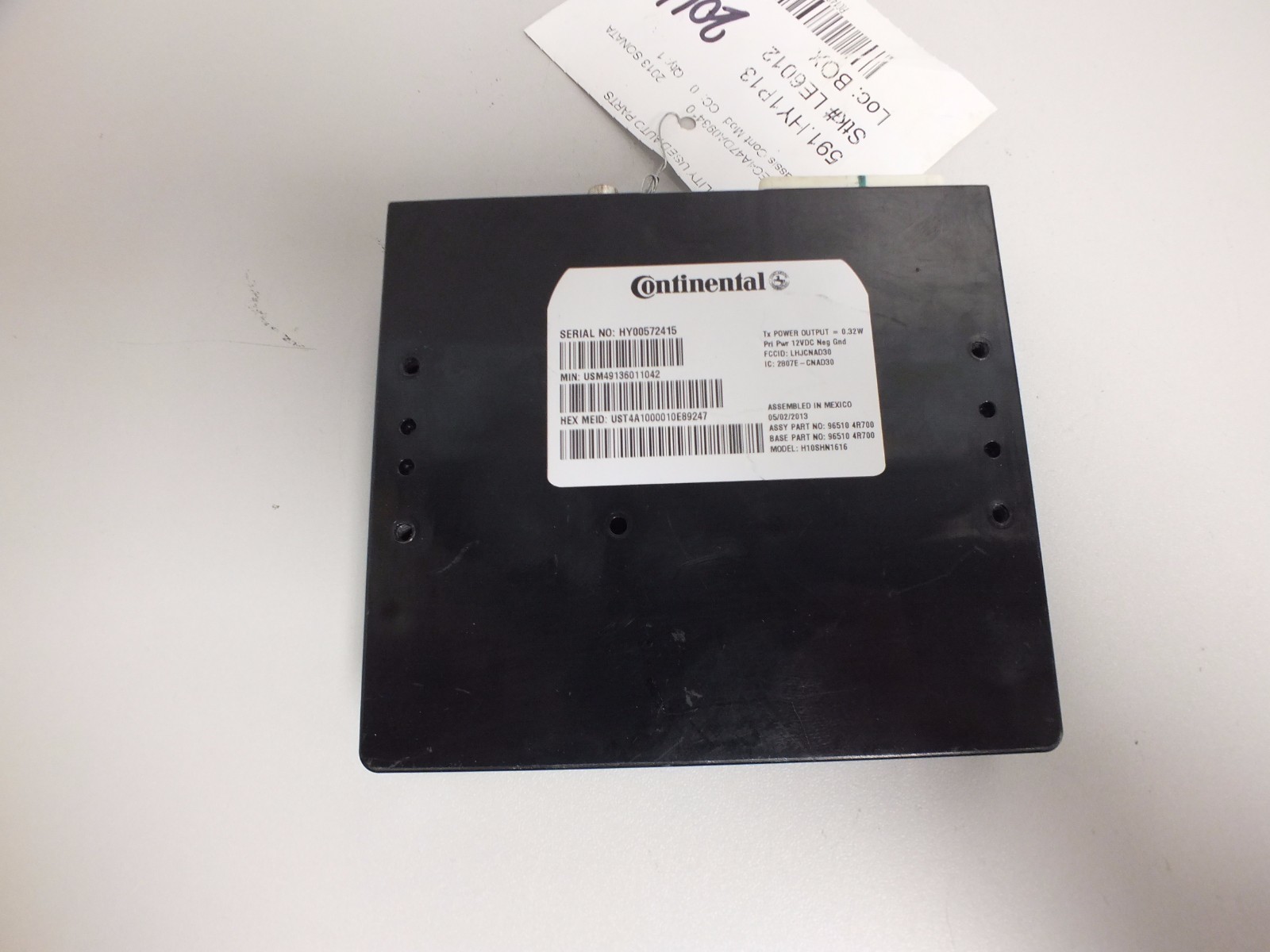 12 13 14 15 2013 HYUNDAI SONATA TELEMATICS CONTROL MODULE 96510 4R700 #201A