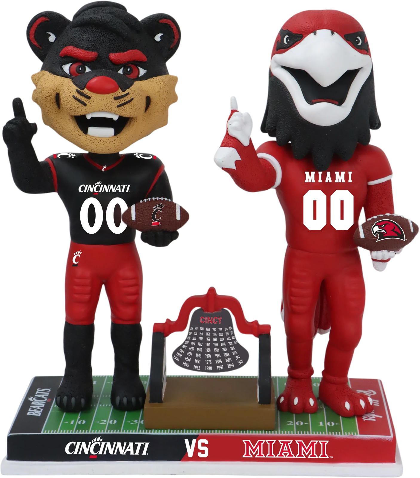 Cincinnati Bearcats vs. Miami Ohio RedHawks Football Rivalry Bobblehead College