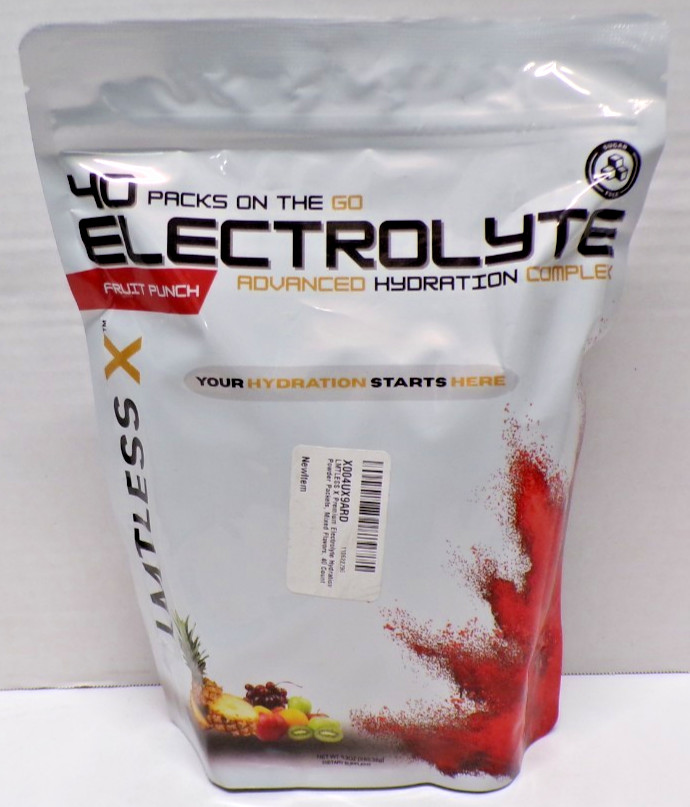 LMTLESS X Electrolyte Advanced Hydration Complex Fruit Punch 40 Packs Oct27