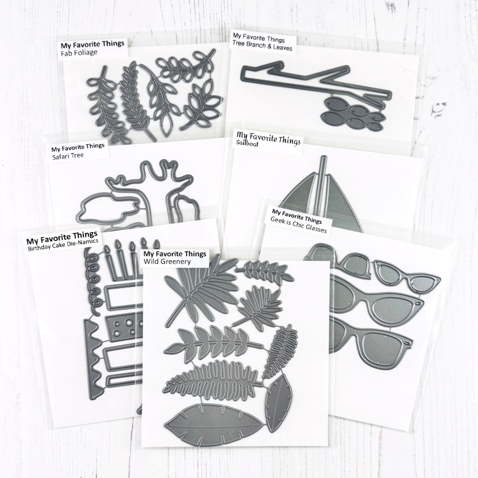 My Favorite Things Dies - BDAY CAKE, SAILBOAT, FAB FOLIAGE and more (YOU CHOOSE)