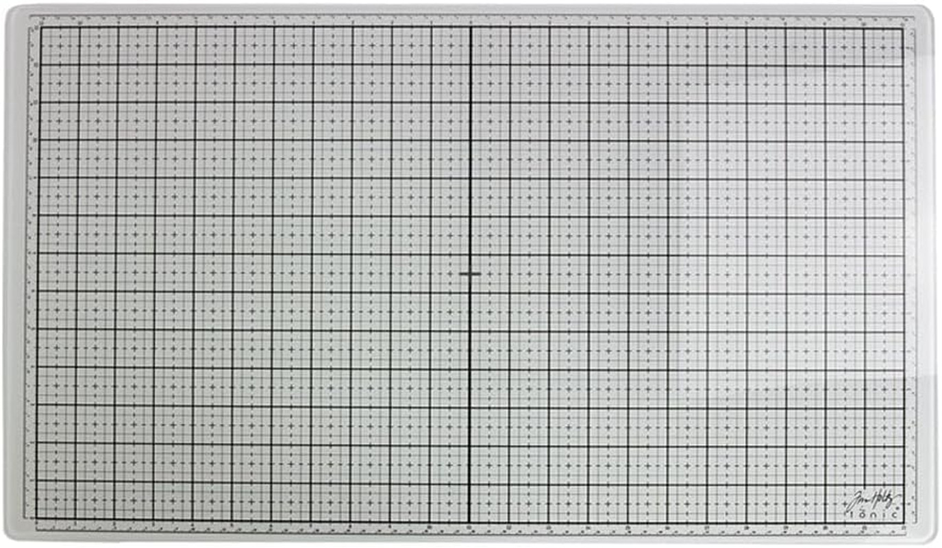 Tim Holtz 23" X 14" Glass Studio Media Mat, White