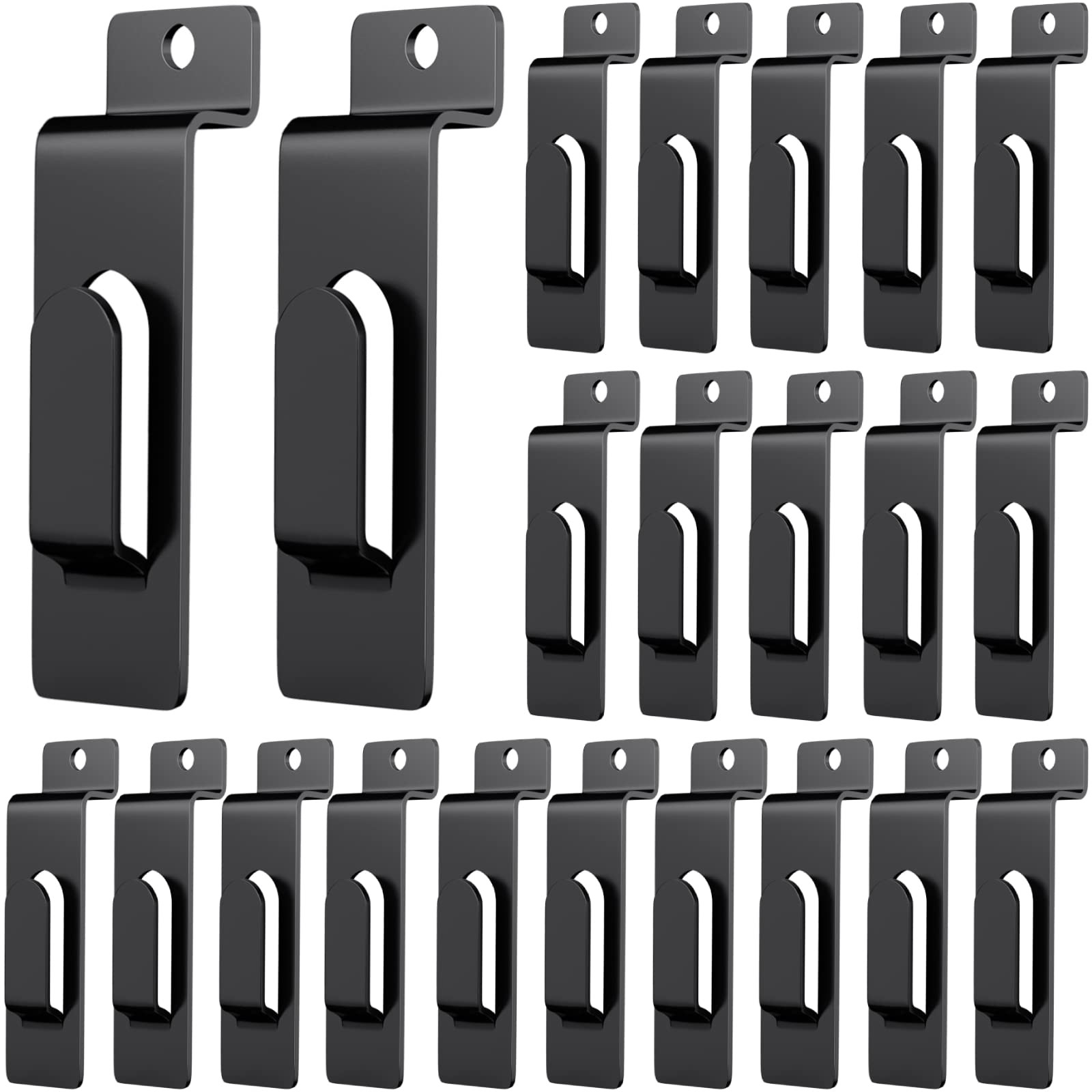 20 Pack Slatwall Utility Notch Hook Commercial Metal Display Hook Hanger Slat...