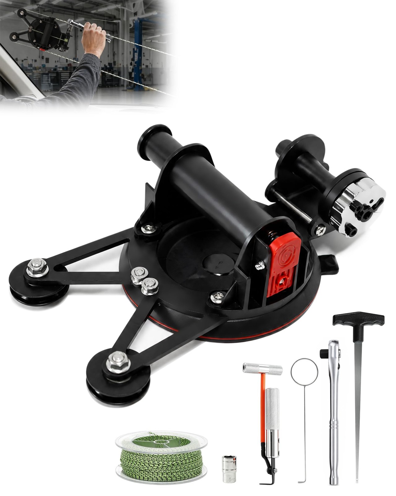 Upgrade Auto Windshield Glass Removal Tool Kit, Dual-Cutting, Auto Glass Cut ...