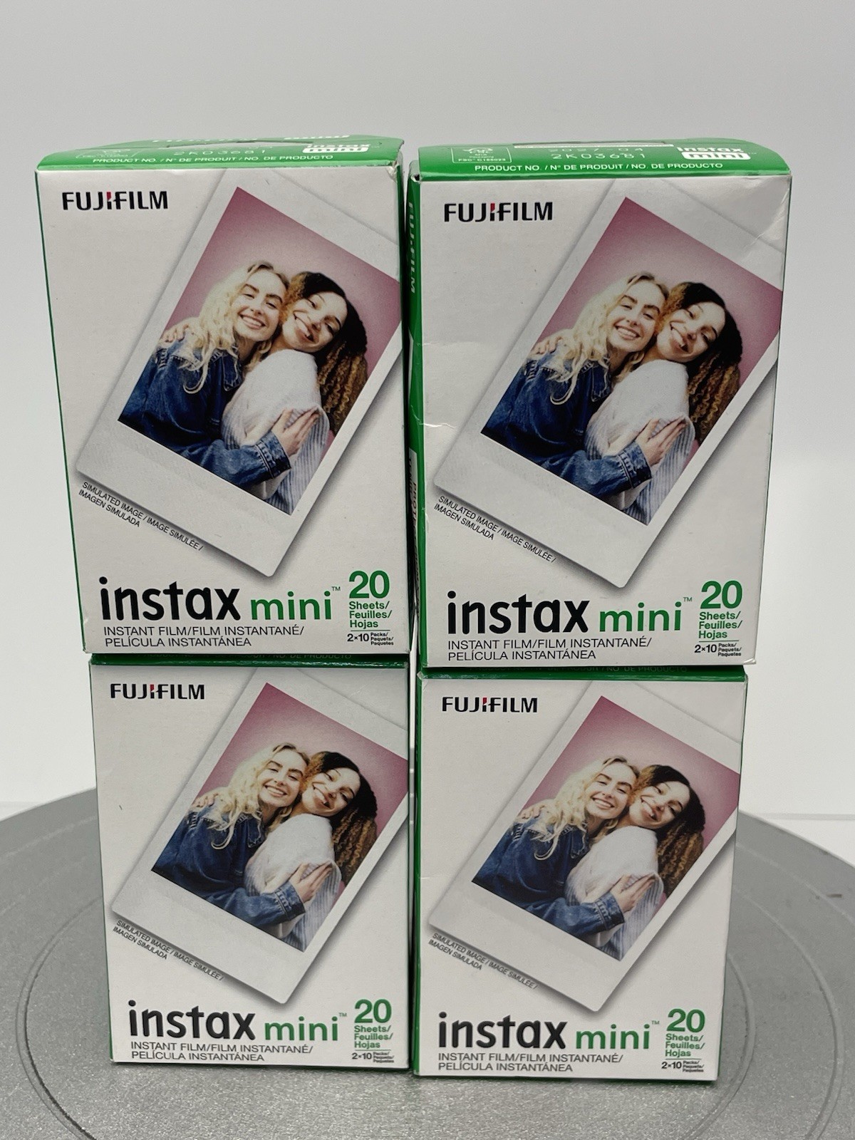 Lot 4 Fujifilm Instax Mini Color Instant Film  80 Count Film Exposures