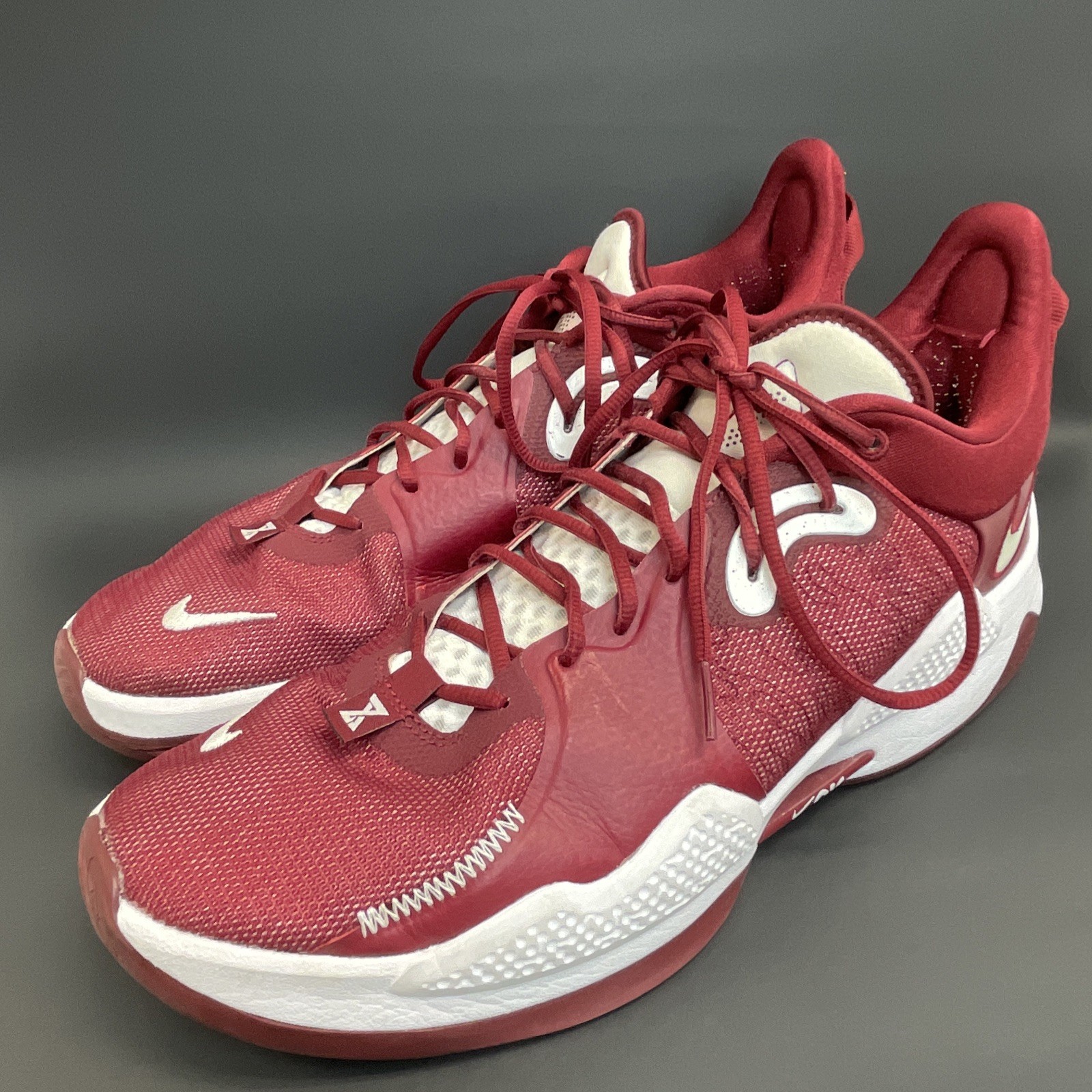 Nike Paul George PG 5 TB Promo Basketball Mens Size 15 Maroon Red DM5045-601