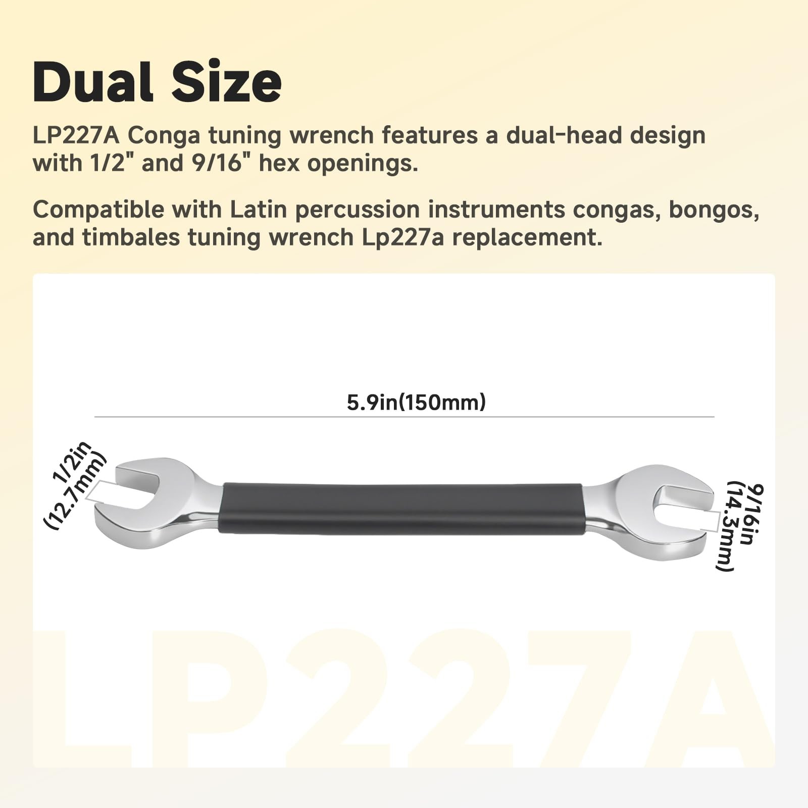LP227A Tuning Wrench Compatible with LP Conga Bongo Drum Key Hex Nuts
