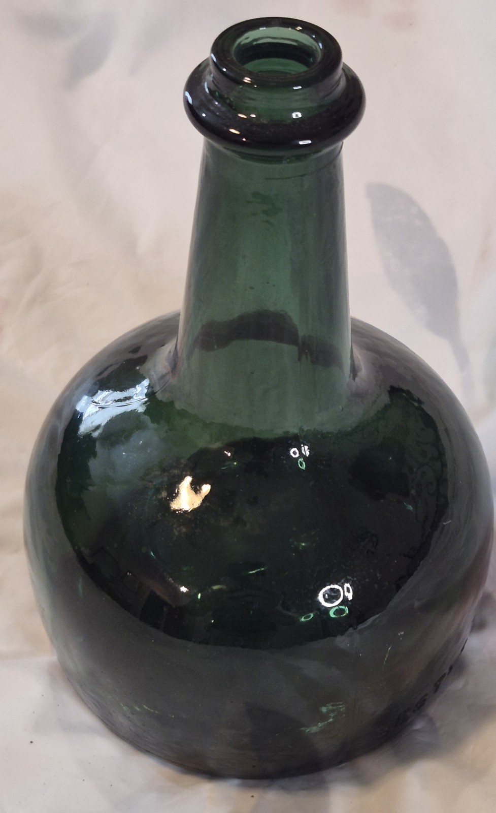 Georg Bestle Denmark Emerald Green Cherry Liqueur Bottle 1950s-1960s