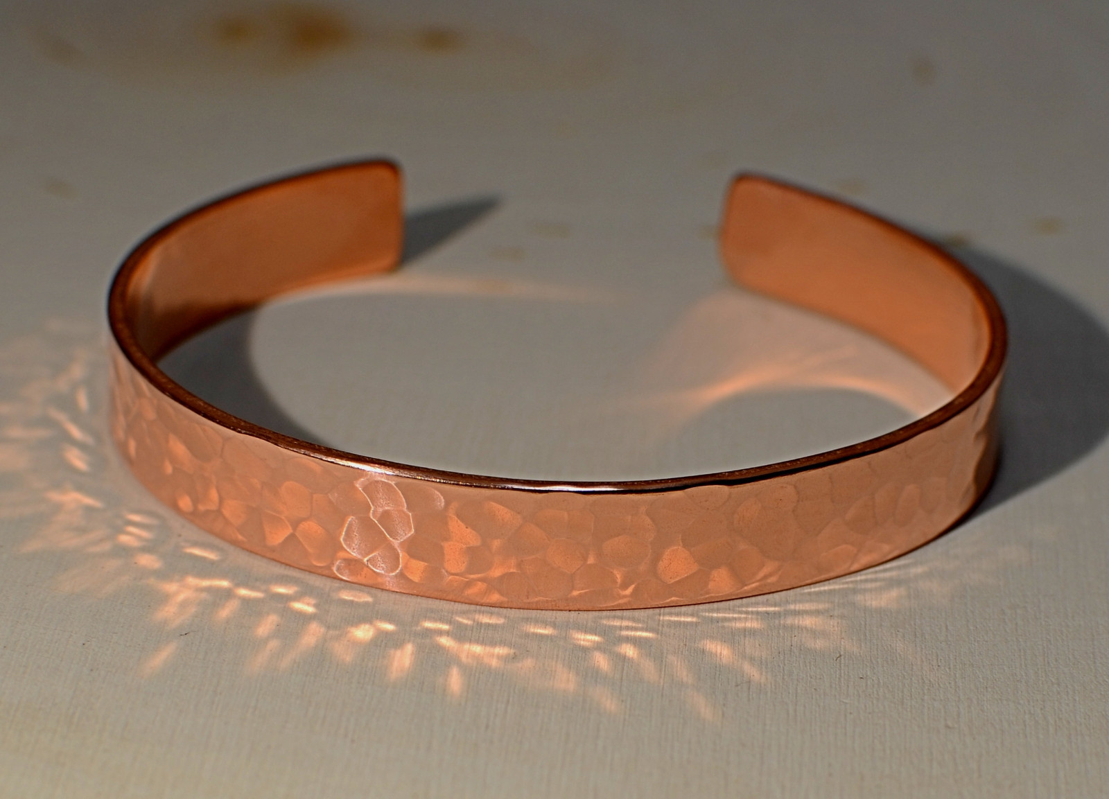 Hammered Copper Cuff Bracelet