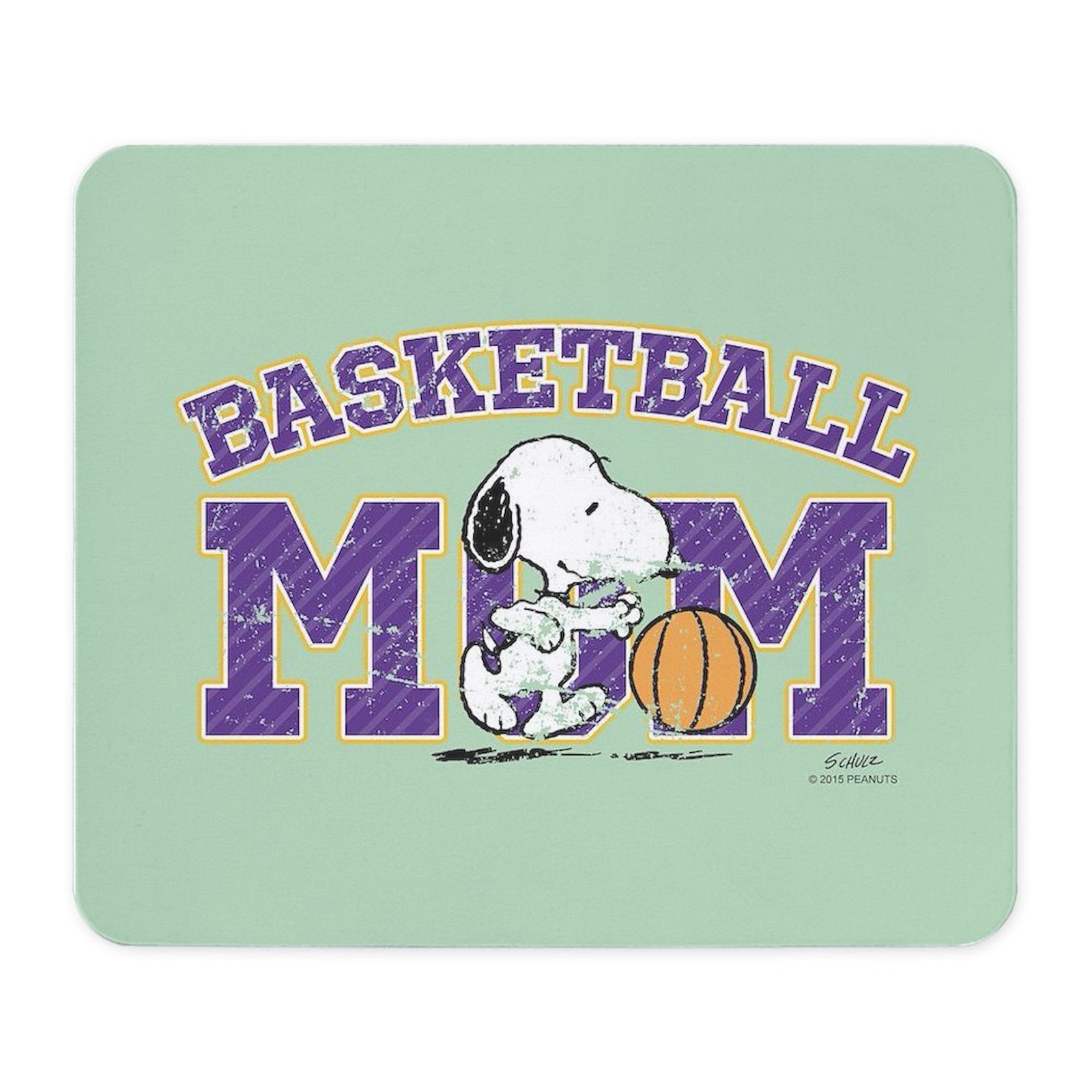 CafePress Snoopy Basketball Mom Full Bleed Mousepad  (1927528862)