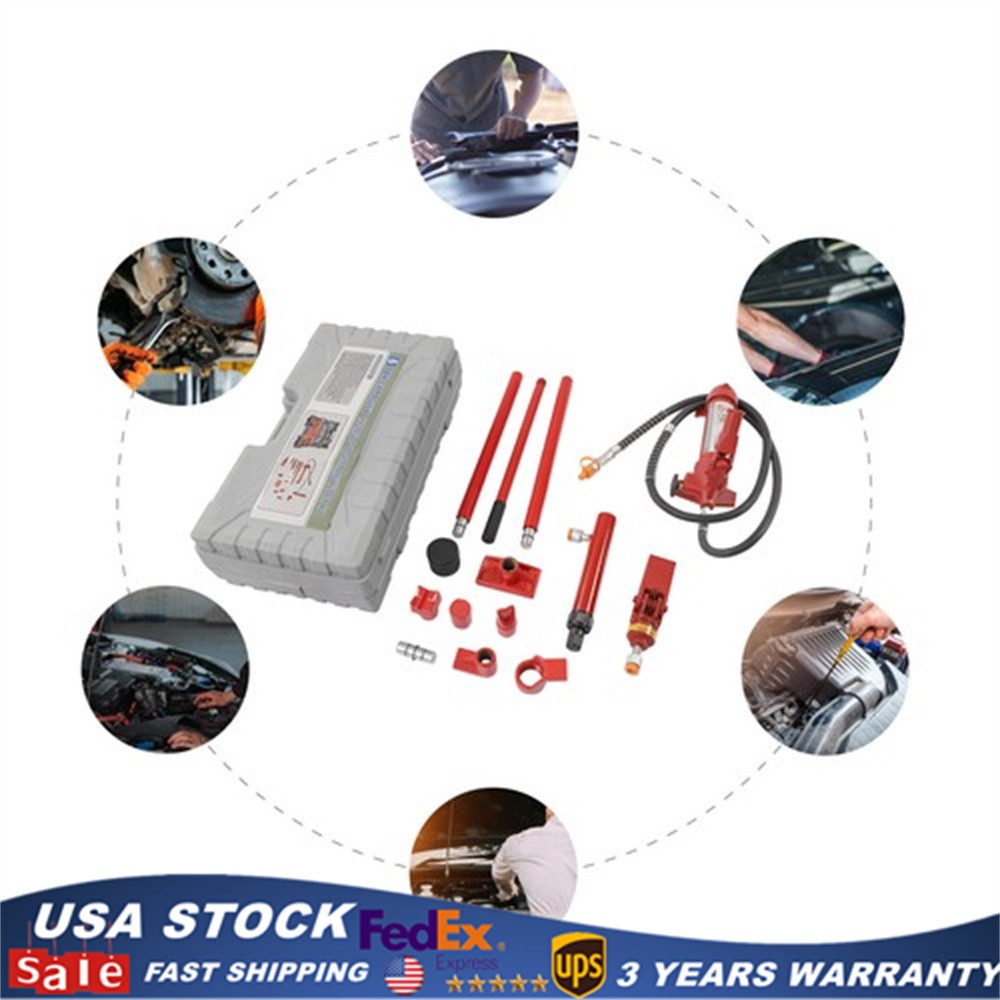 6 Ton 8800 lbs Porta Power Hydraulic Jack Auto Body Frame Repair Set Lift Ram