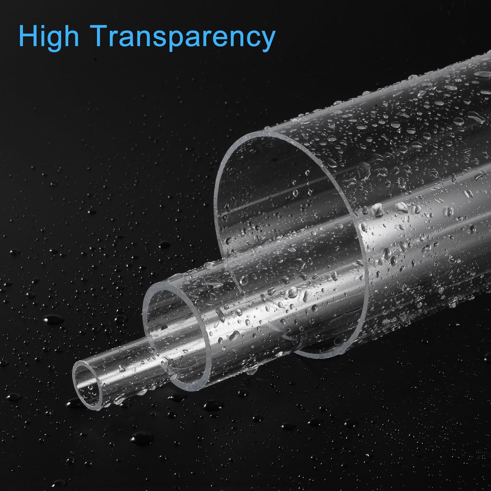 MECCANIXITY Plastic Pipe Rigid Polycarbonate Round 2.8"IDx3"ODx17", Clear