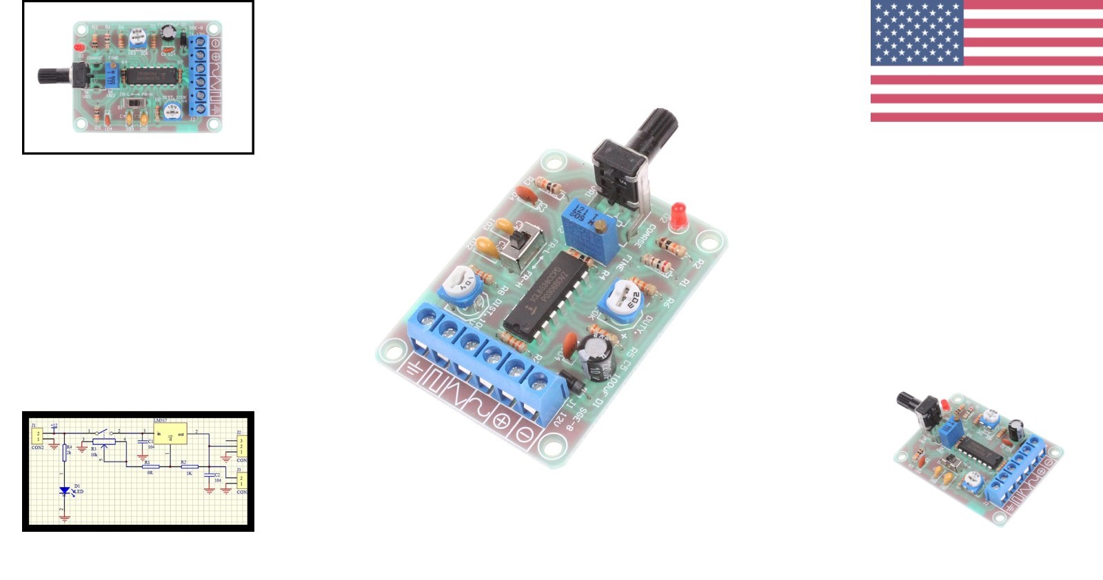 Signal Generator DC12V 50-5KHz Adjustable Frequency Sine Triangle Square