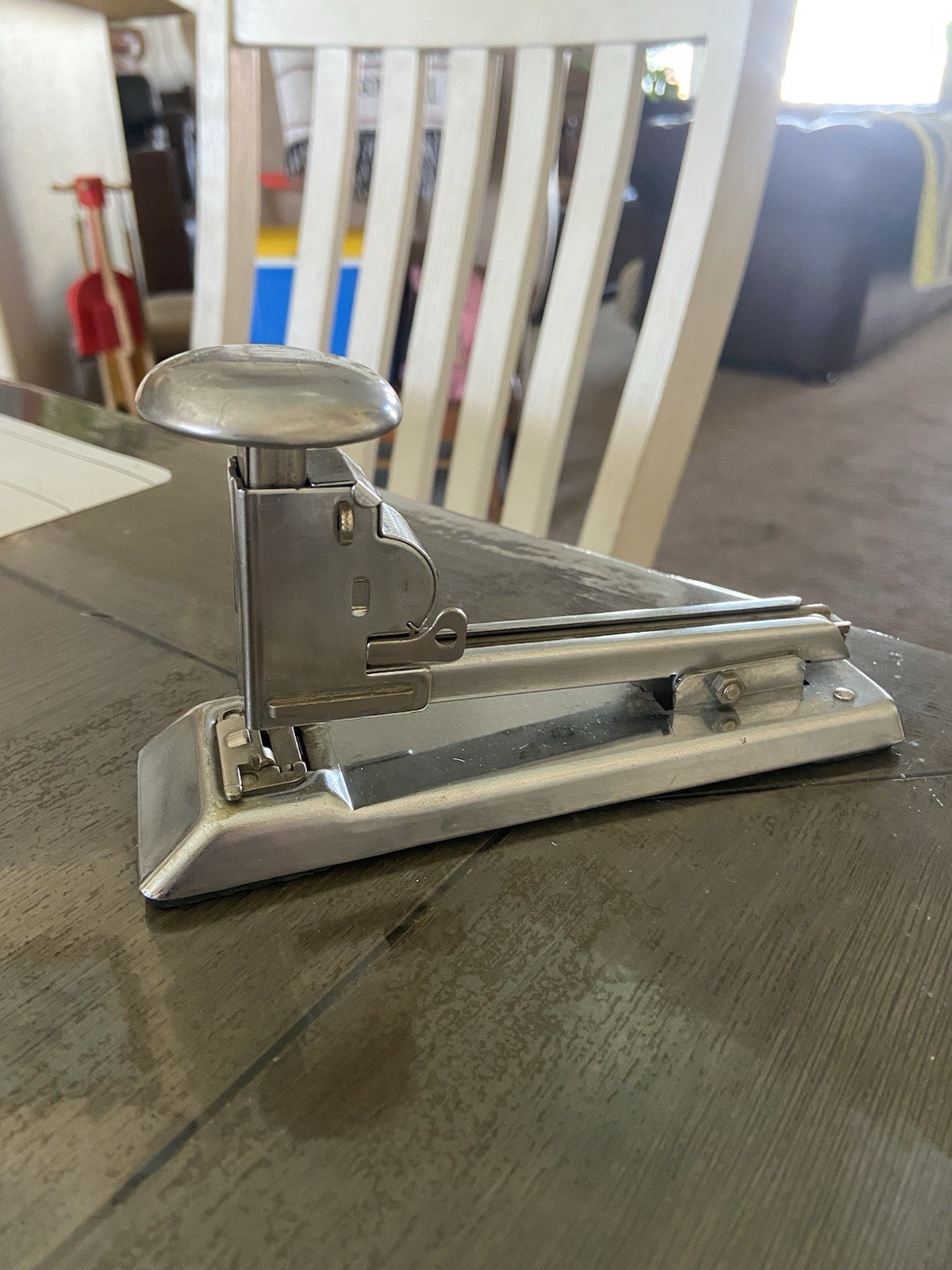 Vintage Ace Pilot Model 402 Stapler Chrome Art Deco MCM Office Made in USA