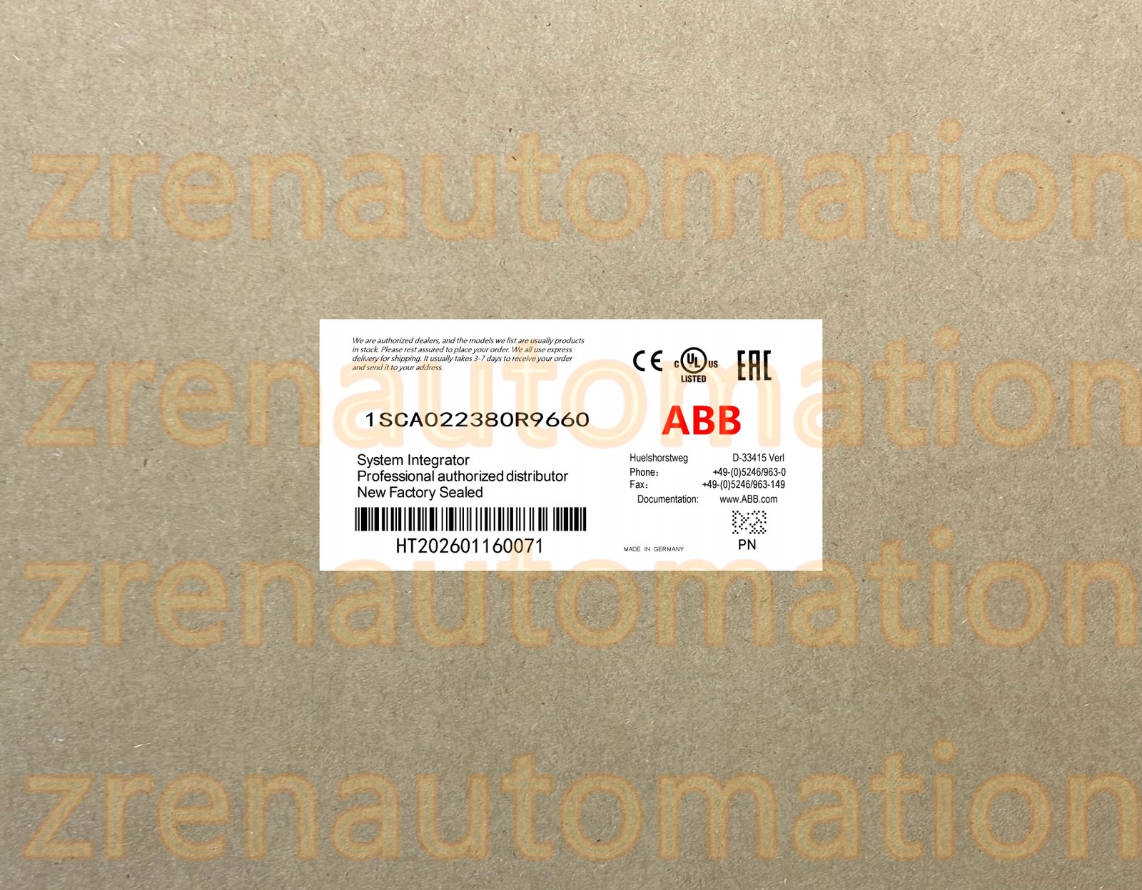 1SCA022380R9660 ABB PLC Module New Fast Shipping  HTQ0