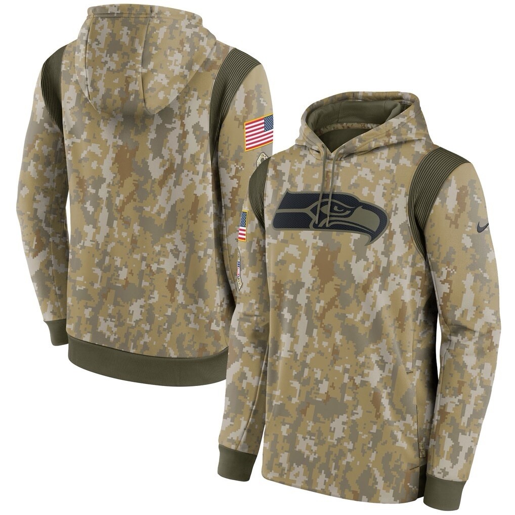 Seattle Seahawks Nike Salute To Service - Therma Performance Pullover Hoodie