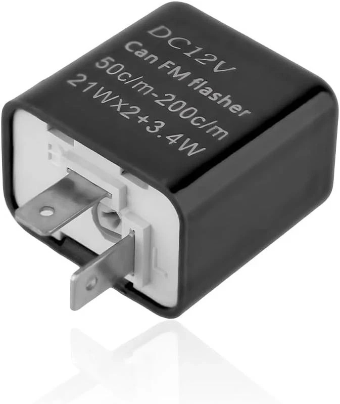 12V Speed Adjustable 2 Pin LED Flasher Relay, Electronic Flasher Relay Replaceme
