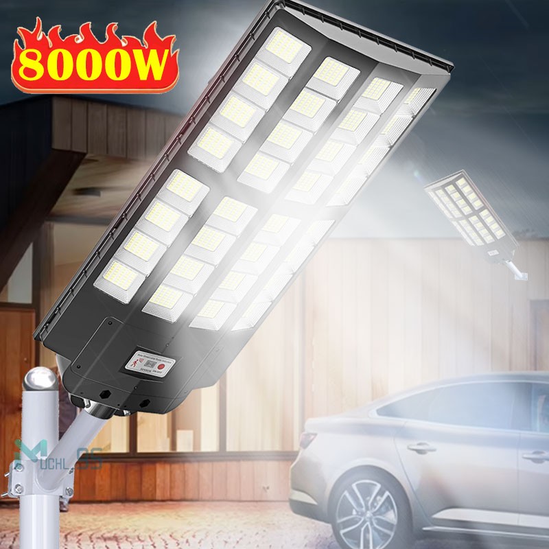 8000W LED Commercial Solar Street Light Outdoor Dusk to Dawn Solar Super Bright