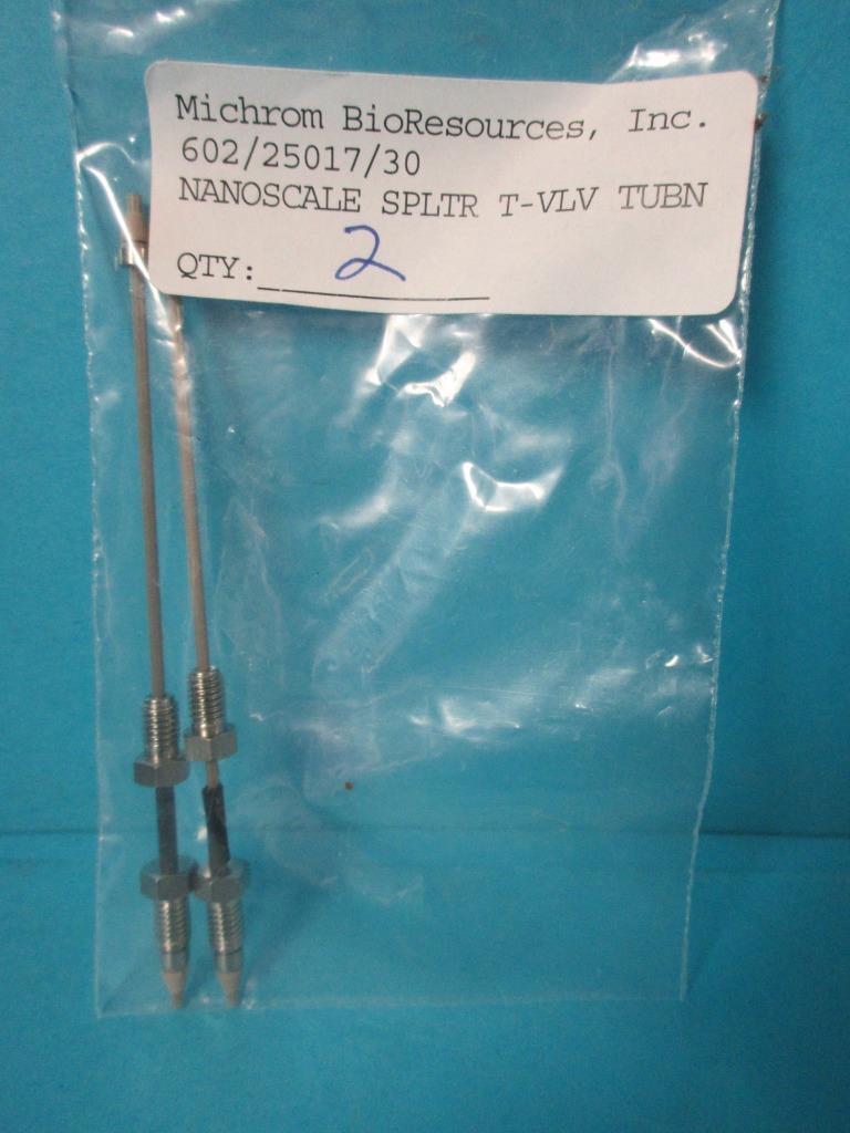LOT OF 2 MICHROM BIORESOURCES 602/25017/30 CAPILARY SPLTTTER T-VLV TUBN COLUMN