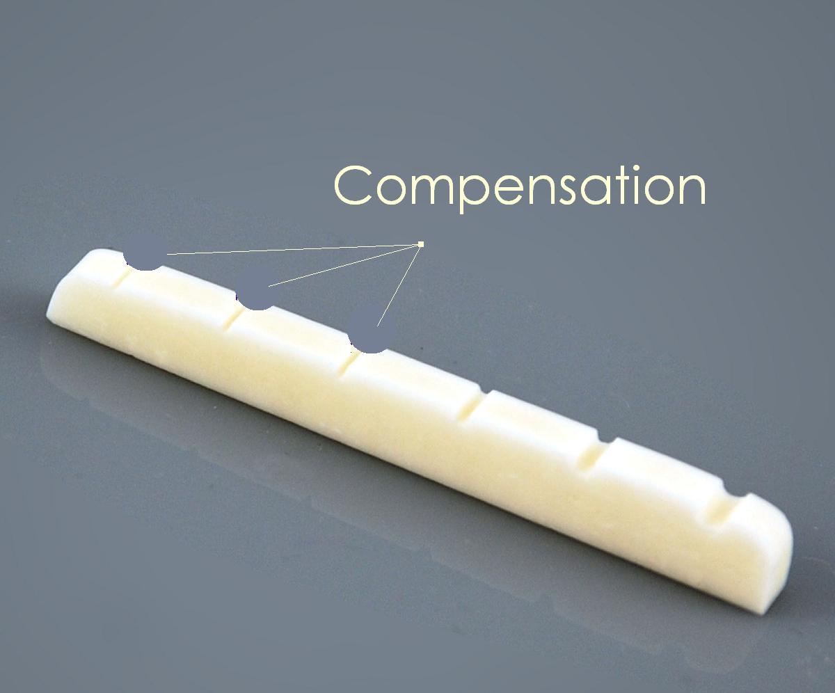 MusicianAtHeart COMPENSATED BONE NUT made for Fender Squier Strat Tele Guitar