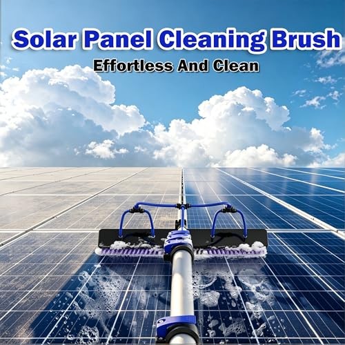 30FT Reach Solar Panel Cleaning Brush Kit with 5-Telescoping Pole, 40FT 24FT