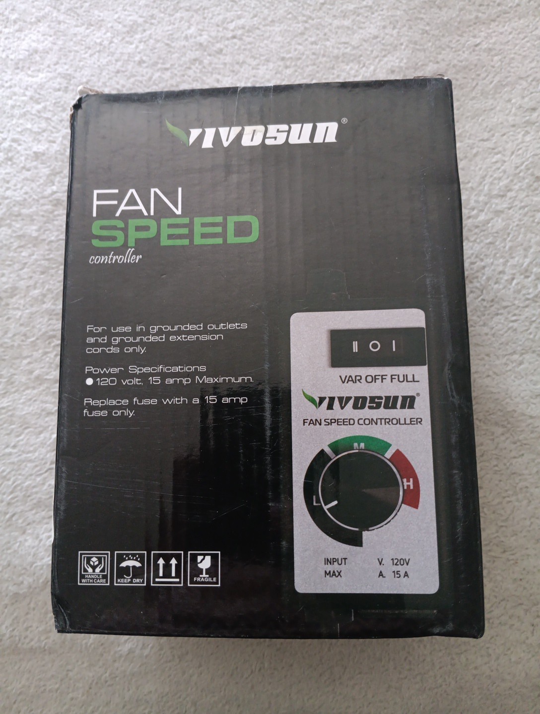 VIVOSUN Variable Fan Speed Controller Speed Adjuster for Inline Duct Fan