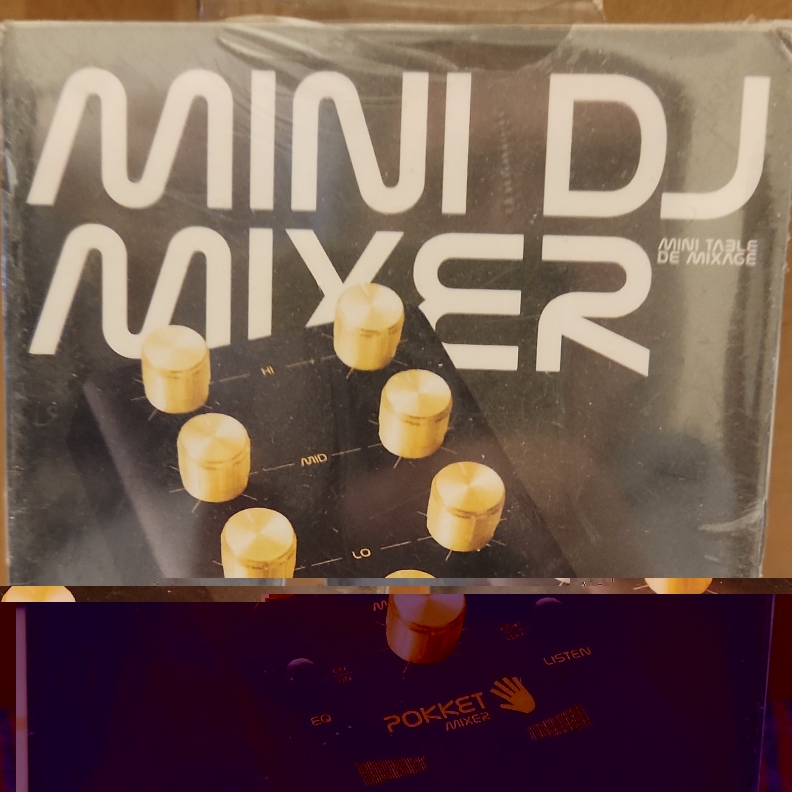 Pokket Pokket Mixer Mini DJ Mixer Portable Equalizer Black Gold