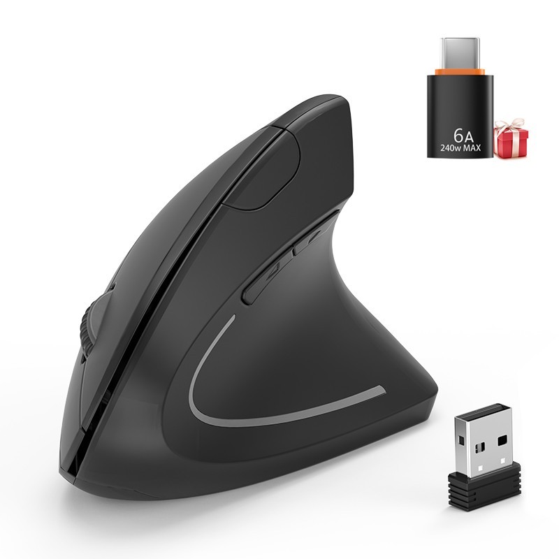 Ergonomic Optical Vertical Mouse 6 Keys 2.4GHz Wireless Mice 3 DPI 800/1200/1600