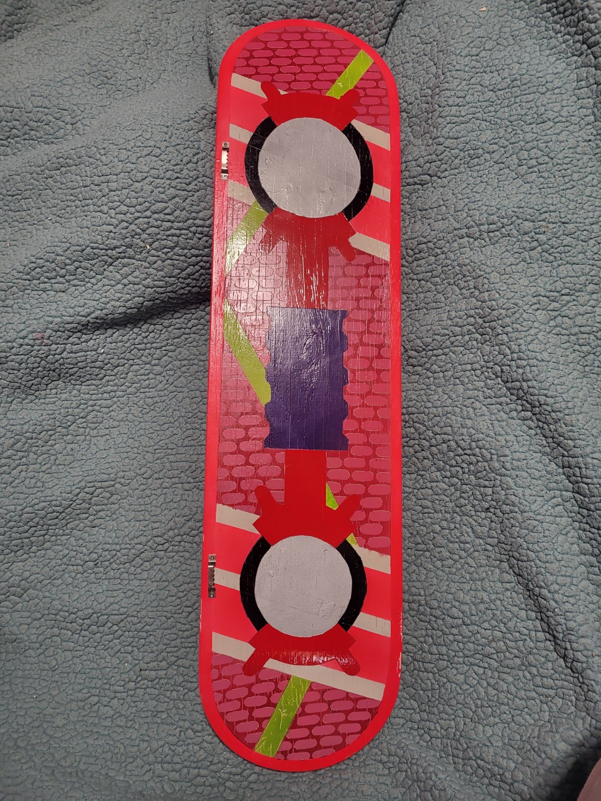 Custom Painted Back To The Future Hover Board Skateboard Wall Decoration