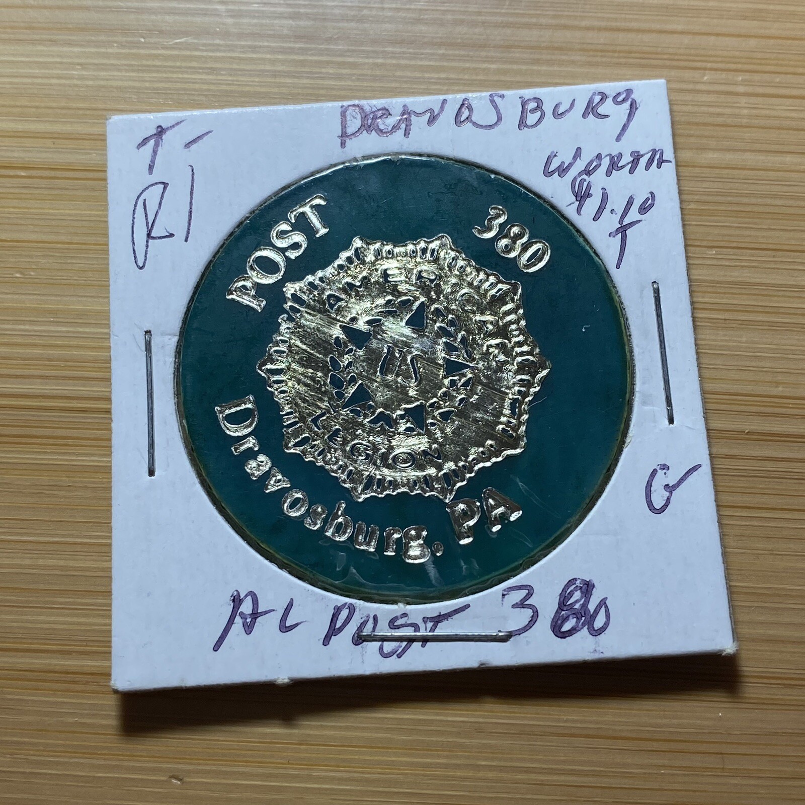 Dravosburg PA American Legion 380 Good For $1.10 In Trade. Our # C1394