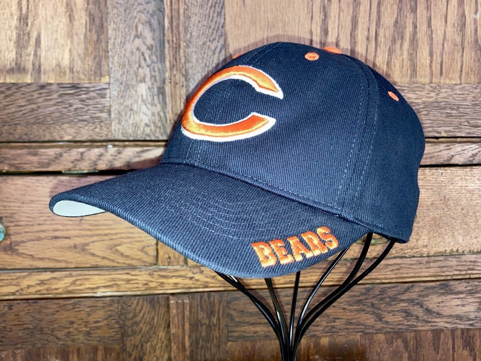 Chicago Bears Embroidered Baseball Hat Navy Blue Orange Letter C Strapback NFL