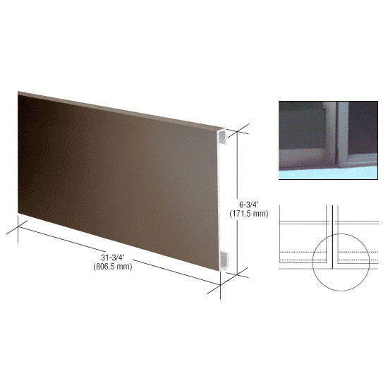 CRL 10BRZEXT Bronze 16' SL Bottom Door Rail Adaptor